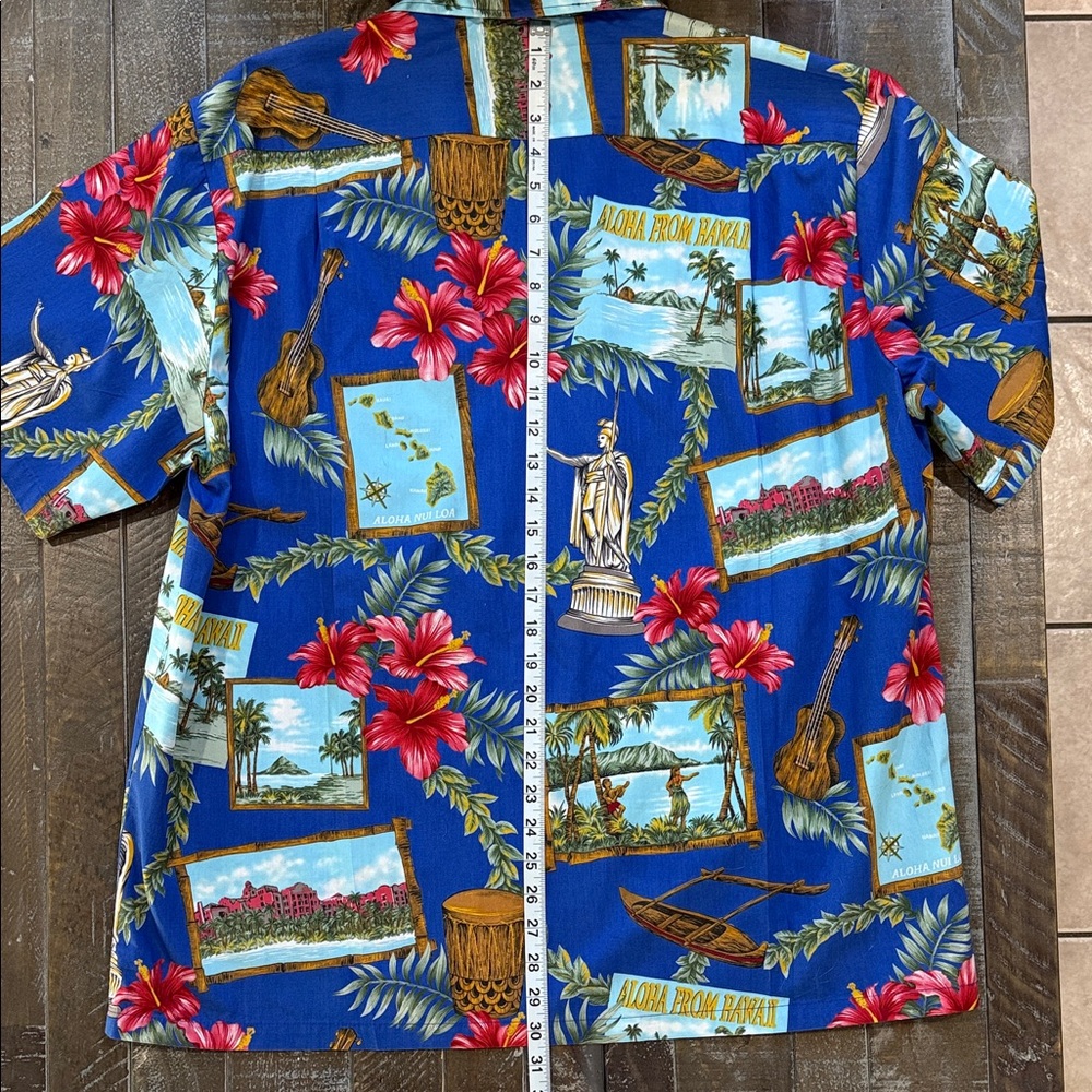 Vtg Hilo Hattie The Hawaiian Original Postcard Aloha Shirt Mens XL - Picture 10 of 10